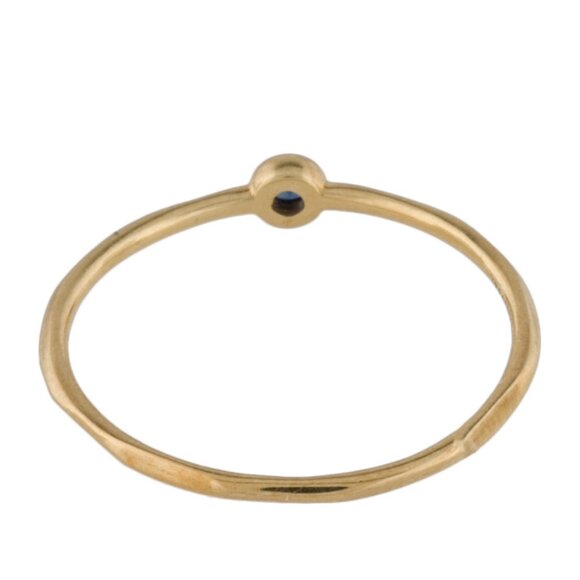 IPPOLITA 18K YELLOW GOLD 750 SAPPHIRE SQUIGGLE MINI STACKING RING - Picture 6 of 9